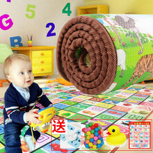 婴儿爬爬垫加厚宝宝爬行垫可折叠海绵防摔垫低垫儿童小孩地毯爬行垫 2cm垫子环保无味双面整张 水果乐园+动物乐园【双面2厘米厚】 1.8米长*2米宽
