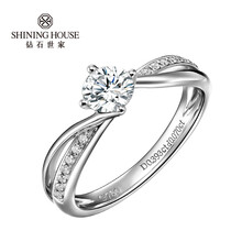 【钻石世家shininghouse 18K金钻石女戒 1克拉