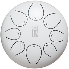 美音天使 空灵鼓无忧鼓钢舌好先生手碟初学者打击乐器音舌鼓色空鼓正品 白/金 五音 12寸