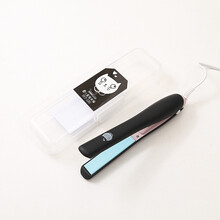 迷你直发器直卷两用卷发器拉直板空气刘海内扣学生直发器卷发棒 黑色大脸猫+4个礼品（便携盒）