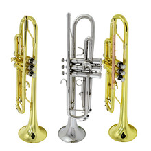 永恒（YONG HENG） 降B调小号乐器 镀镍银白色电泳金金色 管乐器 初学专业演奏 金色