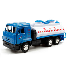 合金车模小汽车迷你仿真汽车模型男孩儿童玩具车开门回力 ETR蓝色道路洒水车