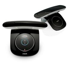 伟易达（Vtech） 2033 数字无绳蓝牙子母机欧式电话机家用办公有线座机健康手机伴侣 黑色一拖一
