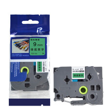 普贴（PUTY）TZ3-721 标签带标签纸标签打印机色带9mm 适用兄弟标签机绿底黑字