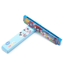 Disney 迪士尼儿童口琴玩具24孔大号口琴吹奏乐器小孩宝宝乐器玩具 米奇蓝色(新旧款随机发货)