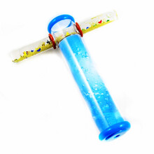 光之花火流沙型万花筒液态万华镜多棱镜油棒年会礼品益智儿童玩具 海水蓝+金色油棒
