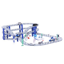 成乐美 电动工程轨道车套装大中小好儿童赛车风火轮玩具城市托马斯火辣小跑车 机场轨道车（中号）