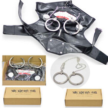 东京食尸鬼喰种口罩 金木研cos皮革面具道具动漫周边 豪华版面具(面罩+眼罩+手铐)