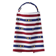 阳光菊 哺乳巾多功能外出喂奶巾遮挡衣巾防走光  多功能哺乳巾 喂奶罩衣 星星条图案 均码