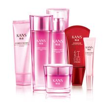 韩束护肤套装抗皱焕白补水修复收缩毛孔斑点淡化（洗面奶+爽肤水+精华液+乳液+气垫cc+眼霜+BB霜） （排浊养颜去黄）红石榴耀鲜养6件套
