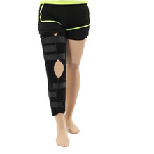 精久 医用下肢固定支具 成人款 儿童款 护膝矫正器腿部夹板支具下肢护具大腿小腿膝盖膝部伸直固定支架 膝部下肢支具 成人普通款 S