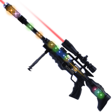 声光电动儿童玩具枪投影发光音乐宝宝玩具男孩女孩带音乐2-6岁 二代投影枪(充电电池套装)