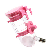 康贝尼狗狗饮水器可悬挂笼子固定喂水器喝水器猫咪饮水头水壶宠物用品 粉红色