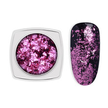 R·S NAIL 美甲铂金粉闪粉细银粉亮片亮粉云锦粉烟花粉金银多色美甲饰品批发 紫色 04