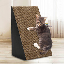 华元宠具（hoopet）立式三角形猫抓板磨爪器瓦楞纸剑麻猫爪板大号磨爪猫咪宠物玩具