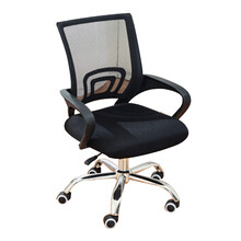 麦森（maisen） 电脑椅 家用办公培训椅子 职员网布老板靠背转椅 黑色 MS-BGY-113