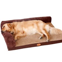 狗窝可拆洗泰迪金毛柴犬柯基萨摩耶法斗狗垫子大号狗狗床垫宠物小中大型犬沙发 棕色双面款 60cm(建议20斤内)
