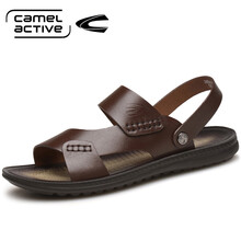 骆驼动感(camel active)凉鞋男鞋夏季头层牛皮真皮沙滩鞋时尚凉鞋 285617棕色 41凉鞋男