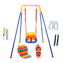 loveforever秋千室内家用吊椅婴儿儿童玩具户外荡秋千折叠支架宝宝滑梯 1.55米支架+三合一座椅+球框 备注座椅颜色