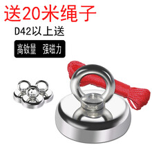 冰暴 钕铁硼强力磁铁强吸铁石高强度圆形吊坠铷磁钢大号打捞强磁王 D42/拉力75斤
