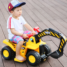 活石 儿童电动挖掘机 大号挖土机可坐可骑推土机铲车工程车模型六一儿童节礼物 电动挖掘机（声效版）