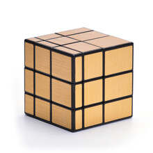 奇艺 镜面魔方 三阶镜面异形魔方三阶变体 送教程 益智玩具 金色