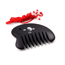 泗玥 泗滨砭石梳子 3A5A 刮痧 泗滨砭石 中医保健 砭石梳 挂件佩戴 玄黄砭石 标准