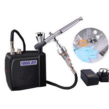 高达军事模型上色喷漆工具套装 自动迷你气泵喷笔套装 迷你泵黑+0.3喷笔+电池套装