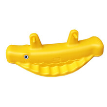 loveforever跷跷板幼儿园双人摇马儿童木马宝宝室内环保加厚长颈鹿翘翘板 黄色鲸鱼