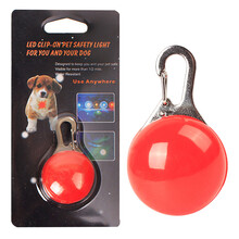 佩迪熊宠物狗狗猫咪发光吊坠 夜间遛狗灯金毛身份牌猫牌吊牌 发光吊坠-红色