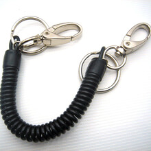 迈多多 防丢男式伸缩腰挂钥匙扣钥匙链挂件 黑色 腰挂-双扣