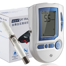 施家乐 电子血压计 血糖仪一体机家用上臂式量高精准血压测量仪器 血压血糖一体机+50试纸+50采血针+电源适配器