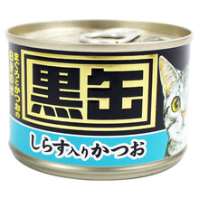 泰国进口AIXIA爱喜雅猫罐头黑缶黑罐成猫猫粮罐头湿粮零食吞拿鱼肉160g 金枪鱼+丁香鱼 单罐