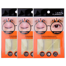 火烈鸟 舒适定型双眼皮贴透气肉色纤维条隐形透明防水持久大眼宽细自然贴 自然型双眼皮贴3包720贴
