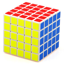 圣手传奇五阶魔方5阶专业比赛竞速小孩早教玩具送教程 圣手传奇五阶白色光面