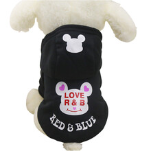 秋冬装狗衣服 小宠物 泰迪狗狗衣服 小型犬 春夏装幼犬衣服 前脚双脚衣服 萌宠服装 小犬外套 猫外套 带帽狗黑色 L适合背长30cm胸围44cm体重7-9斤