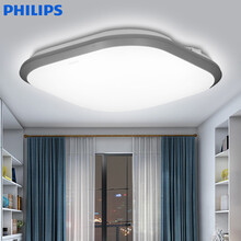 飞利浦led吸顶灯具圆形卧室儿童房间书房餐厅恒映温馨简约现代 方形18w【白光6500k】三段调光