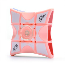 奇艺 指尖陀螺魔方 一阶指尖魔方 送收纳袋 益智礼品创意玩具 珊瑚色