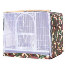 憨憨宠 狗笼罩子 狗笼蚊帐防蚊狗罩 防晒防风防水宠物笼罩 牛津布纱质狗笼子罩 迷彩 110笼罩不包含笼 114*76*86CM