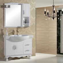 【万湖 不锈钢阳台滚筒洗衣机柜 带搓衣板浴室