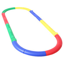 乐林源幼儿园脚踩触觉平衡板感统训练器材教具儿童平衡木独木桥健身玩具 8曲8直4墩