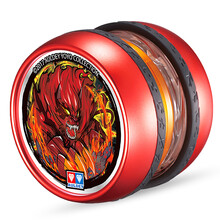 奥迪双钻悠悠球玩具火力少年王 溜溜球悠拳英雄yoyo球男孩 金属环回旋悠悠球-绯影狮S