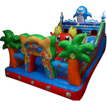 loveforever儿童充气城堡室外大型淘气堡充气堡游乐场充气蹦蹦床户外大型游乐 孔雀蓝 40方