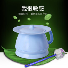 塑料痰盂加厚儿童尿盆男女成人尿桶带盖老人孕妇夜壶 蓝色