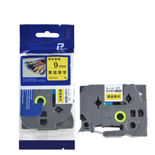 普贴（PUTY）TZ3-621 标签打印机色带 适用兄弟牌标签机标签带标签纸黄底黑字9mm