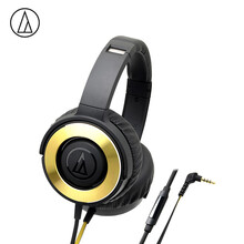 铁三角 WS550iS 便携式重低音头戴有线耳机 学生网课 手机耳机 音乐耳机 黑金