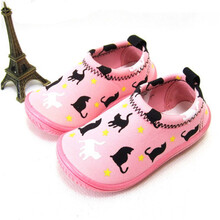 幼儿园儿童弹力帆布鞋女童单鞋宝宝室内学步鞋子一脚蹬男童鞋 小猫咪 建议选内长比脚长多1-1.5CM