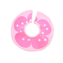 阳光菊（Sunny ju）  婴幼儿纯棉圆形防水围嘴360度旋转口水巾圆形围嘴婴儿用品儿童围兜 樱花图案一条装 均码