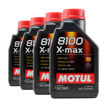 摩特（MOTUL ）汽车润滑油 全合成汽机油 8100 X-MAX 0w40 1L*4桶