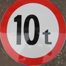 交通标志牌 反光标牌 警示牌 限高指示牌 公路牌 限速牌 支持定制 停 40cm 带卡槽 10t 40cm 带卡槽